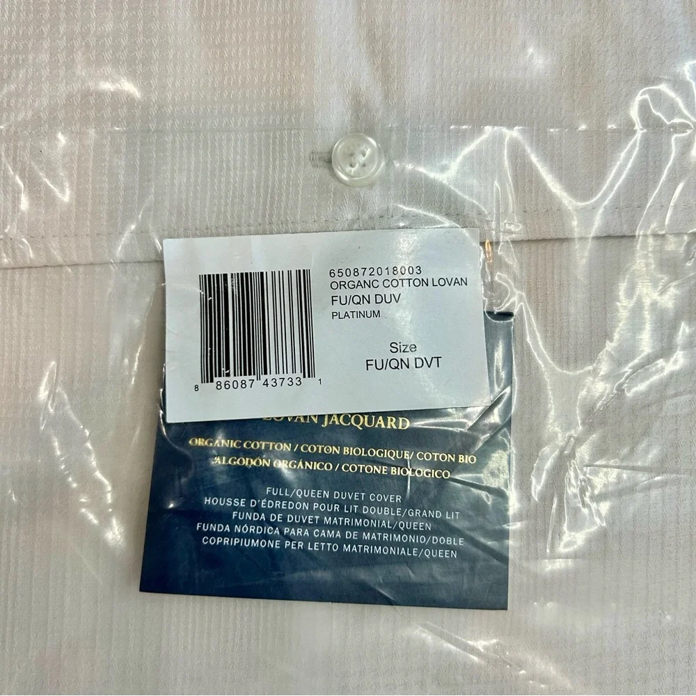 Ralph Lauren Home Organic Cotton Lovan Jacquard Full / Queen Duvet Cover NEW